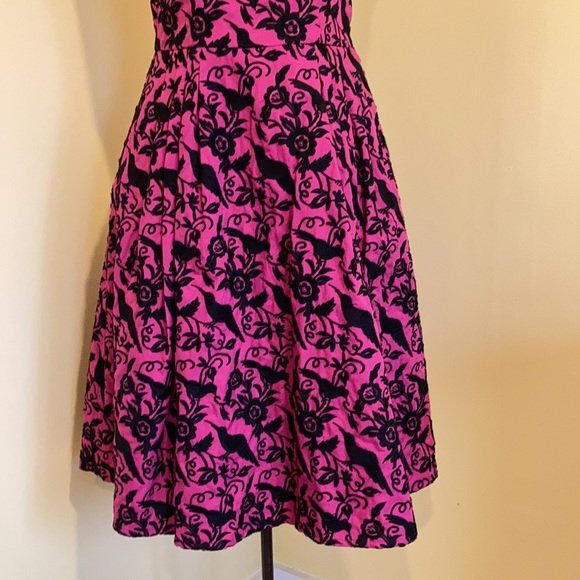 Betsey Johnson Embroidered Bird Brocade Dress - Picture 3 of 7